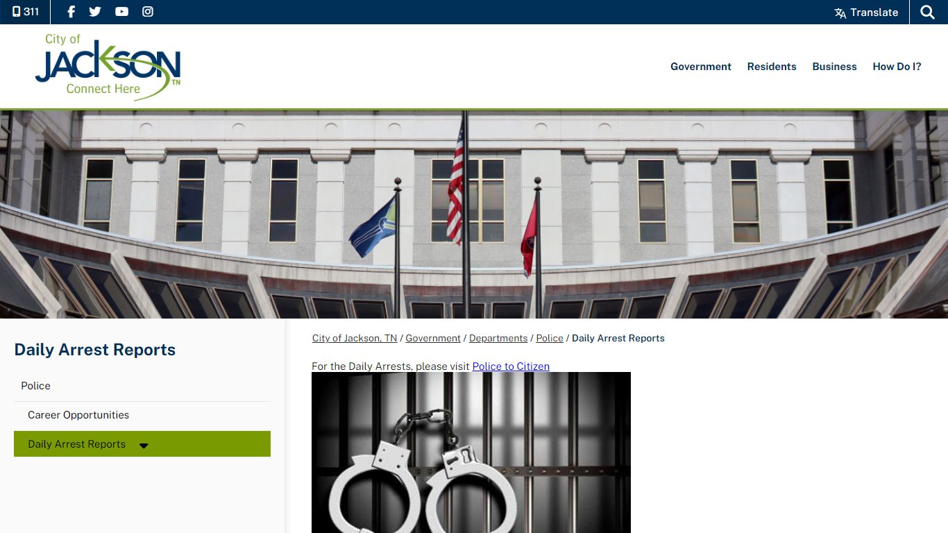 Daily Arrest Reports - City of Jackson, TN - Jackson, Tennessee